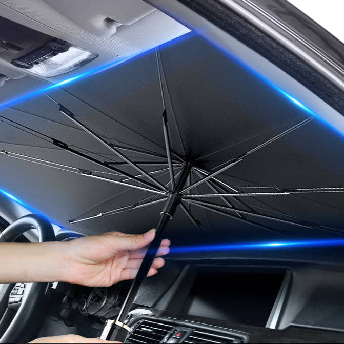 CoolShade Umbrella – Foldable Car Sunshade for Windshield Heat Protection